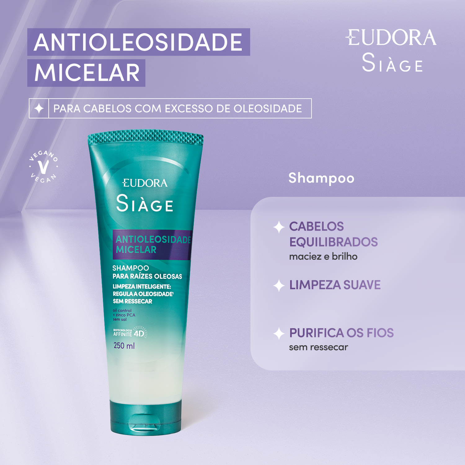 Siàge Shampoo Anti Oleosidade Micelar 250ml