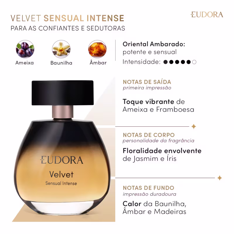 VELVET Desodorante Colônia Sensual Intense 100ml