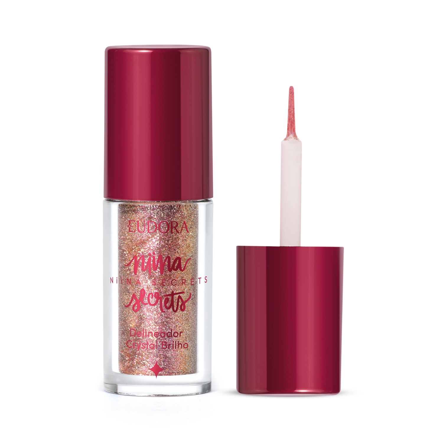 Niina Secrets Combo Niina Secrets: Delineador Crystal Brilho Rose Gold 3g + Hidra Balm Vinho 3,2g + Primer Hidra Glow 16ml