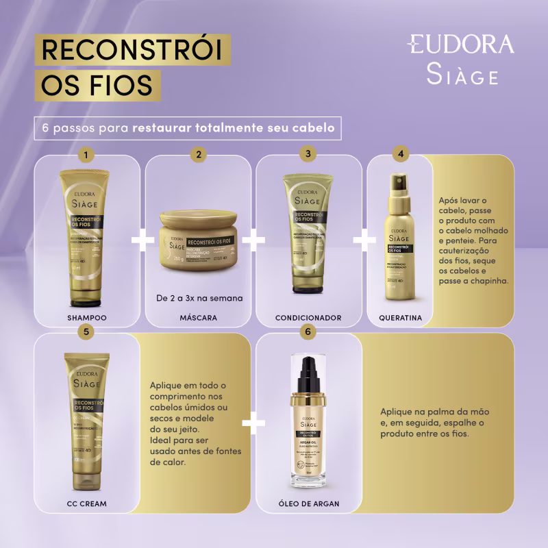 Siàge Argan Oil Reconstrói os Fios 60ml