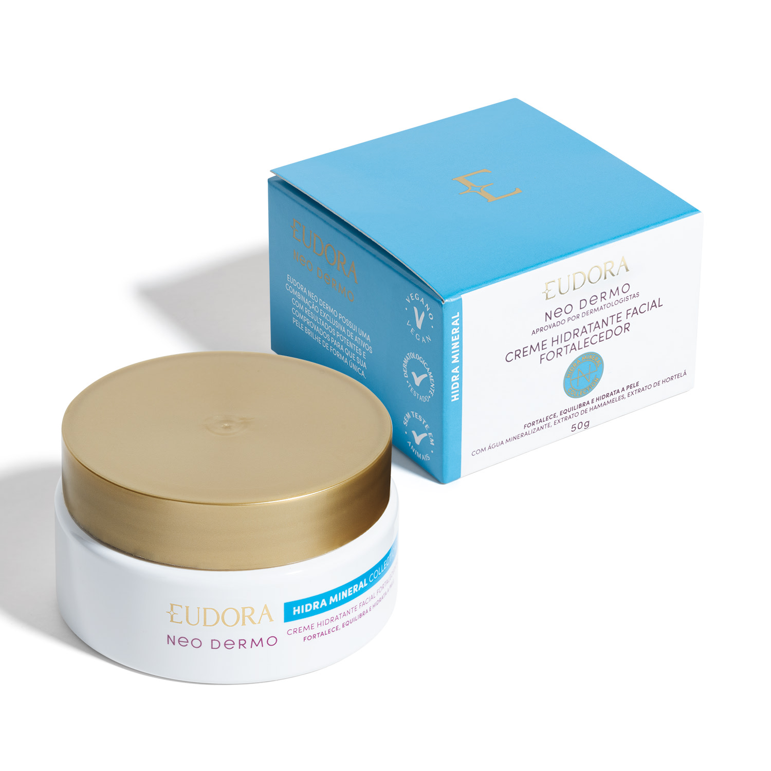 Neo Dermo Combo Neo Dermo: Creme Hidratante Facial Fortalecedor 50g + Gel de Limpeza 150g