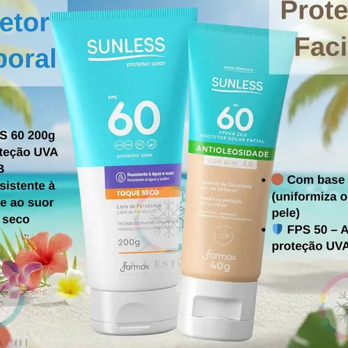 Neo Dermo Combo Neo Dermo: Protetor Solar FPS 70 40g + Gel de Limpeza Facial 150g + Creme Facial 60+ 50g