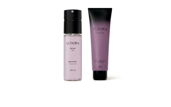 Eudora Combo Velvet Soul: Body Spray 100ml + Loção Corporal 250ml