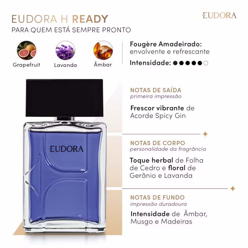Eudora H Ready Desodorante Colônia 100ml